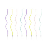 Geburtstagskerzen gedreht 14cm Pastell Mix (8 Stk.)