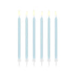 Geburtstagskerzen glatt 14cm Metallic blau (12 Stk.)