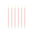 Geburtstagskerzen glatt 14cm Pastell rosa (12Stk.)
