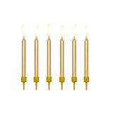 Geburtstagskerzen glatt 6cm Metallic gold (6 Stk.)