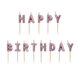 Geburtstagskerzen Happy Birthday 2.5 cm Roségold