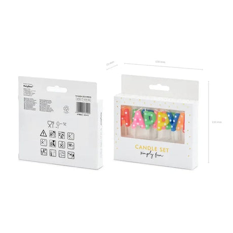 Geburtstagskerzen Happy Birthday 2.5cm Metallic Mix (13Stk.)