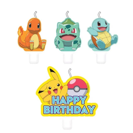 Geburtstagskerzen Pokemon 6cm Metallic Mix (4 Stk.)