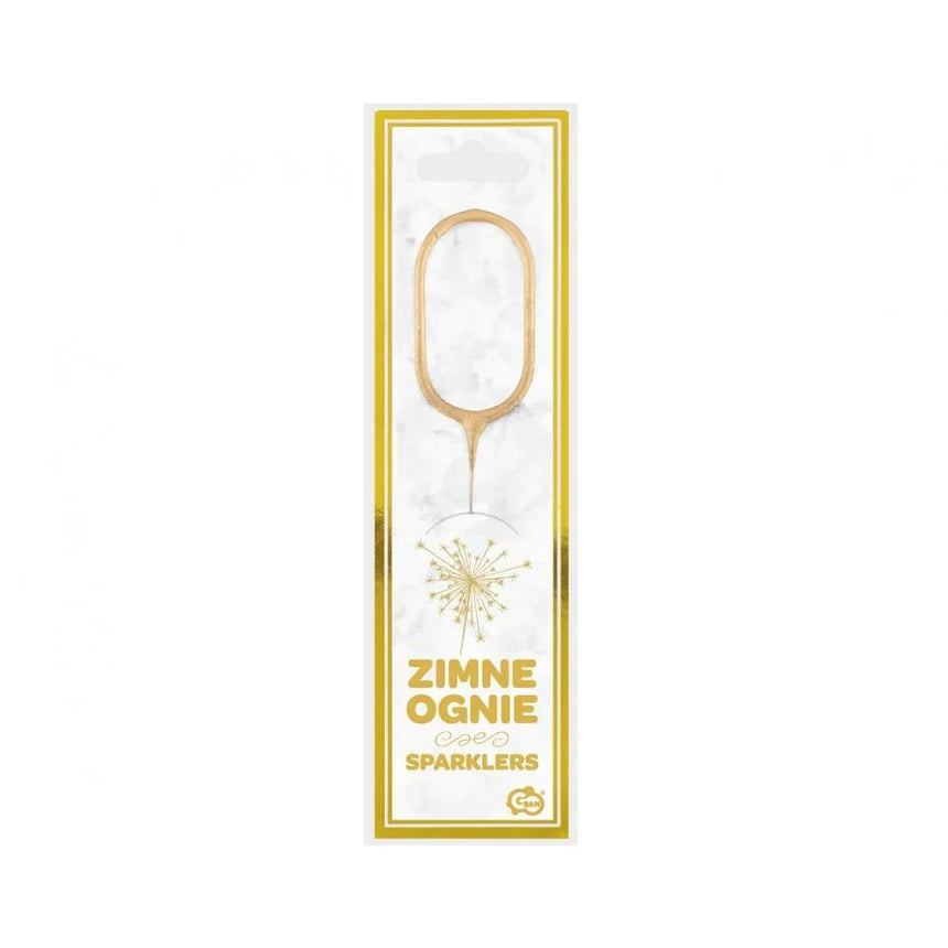 Geburtstagskerzen Sparkler ’’0’’ 7cm gold (1 Stk.)