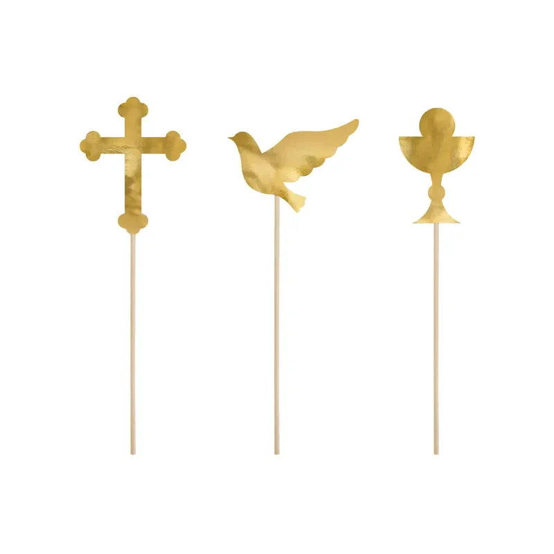 Cake Topper Glaube 31.5cm Metallic gold (1 Stk.)