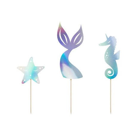 Cake Topper Meerjungfrau 24,5cm Metallic Mix (3 Stk.)