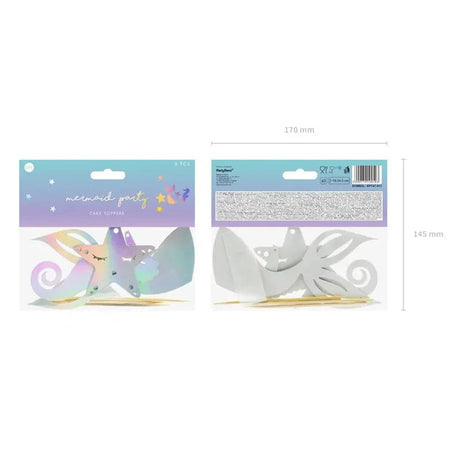 Cake Topper Meerjungfrau 24,5cm Metallic Mix (3 Stk.)