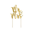 Cake Topper Mr&Mrs 25,5cm Metallic gold (1 Stk.)