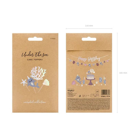 Cake Topper Narwal 15,5cm Metallic Mix (4 Stk.)