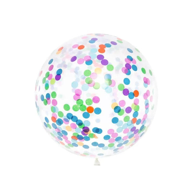 Konfetti-Ballon - Kreise 1m (1 Stk.)