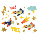 Abwaschbare Tattoos Flugzeuge Mix (11 Stk.)