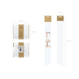 Schärpe Team Bride 75cm weiss und roségold (1 Stk.)