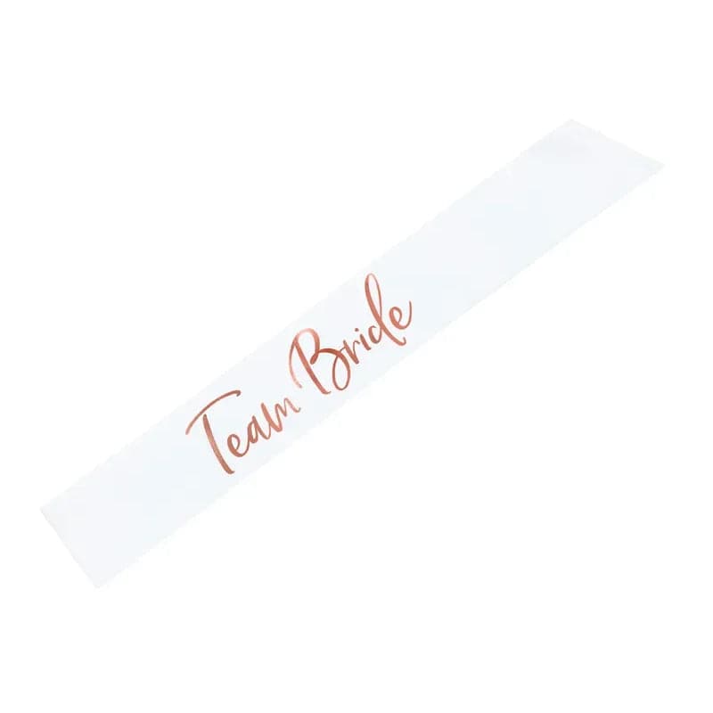 Schärpe Team Bride 75cm weiss und roségold (1 Stk.)