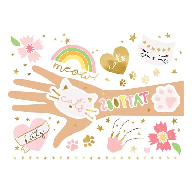 Temporary Tattoos Cats mix Mix (12 Stk.)