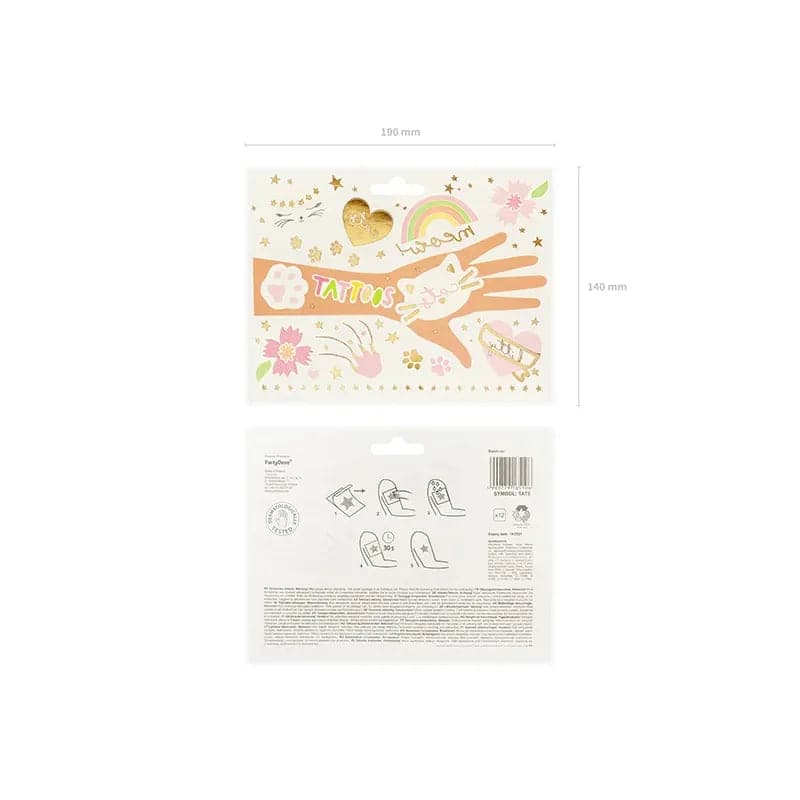 Temporary Tattoos Cats mix Mix (12 Stk.)