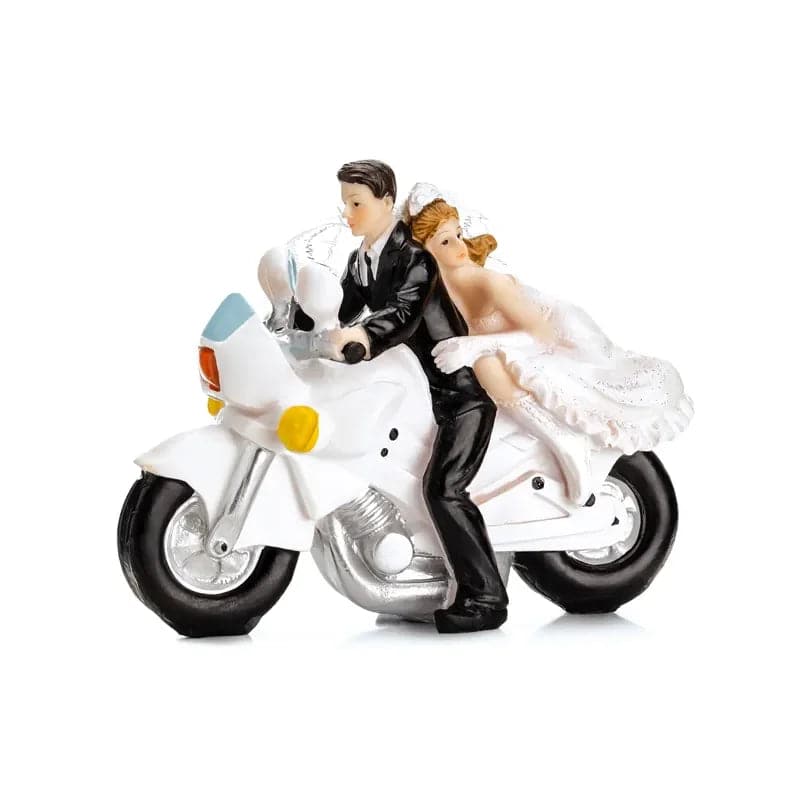 Figur Hochzeitspaar auf Motorrad 11,5cm