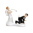 Figur Hochzeitspaar mit Angelrute 13cm