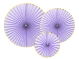 Dekorative Rosetten 26cm - 43cm, Helllila Mix (3 Stk.)
