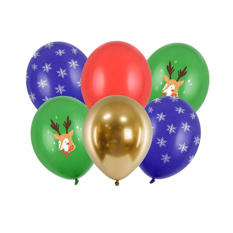 Ballone Merry Christmas 30cm Pastell Mix (6 Stk.)