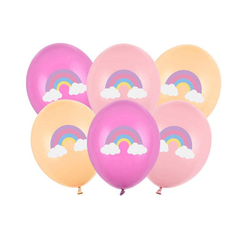 Ballone Regenbogen 30cm Pastel Regenbogen (6 Stk.)