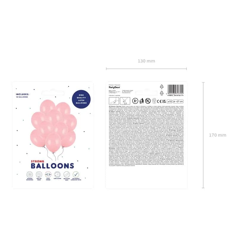 Ballone 27cm Pastel Baby Pink (10 Stk.)
