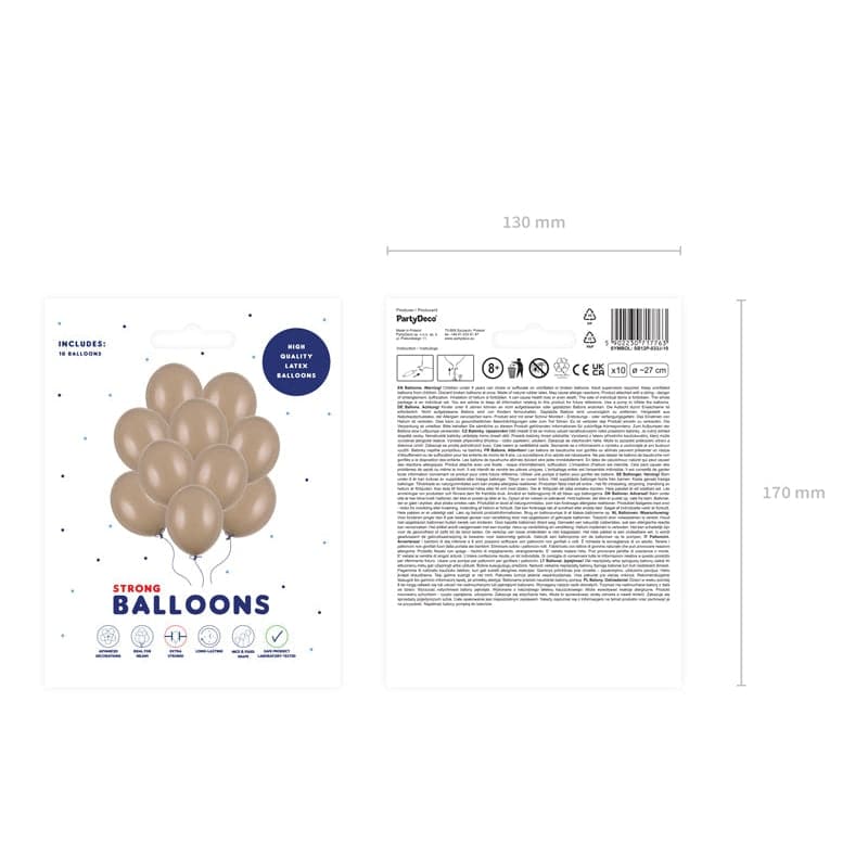 Ballone 27cm Pastel Cappuccino (10 Stk.)