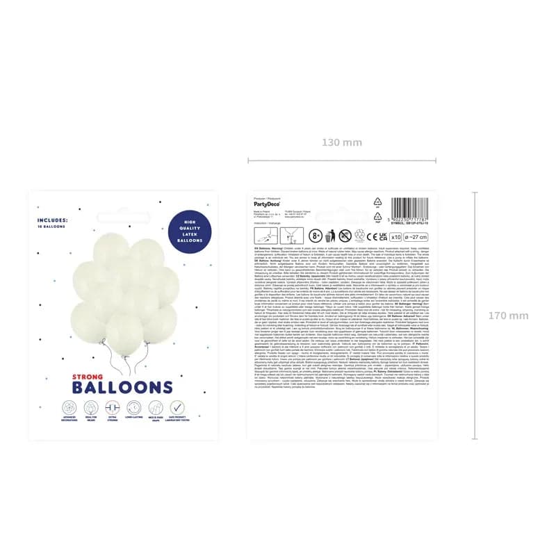 Ballone 27cm Pastel Light Cream (10 Stk.)