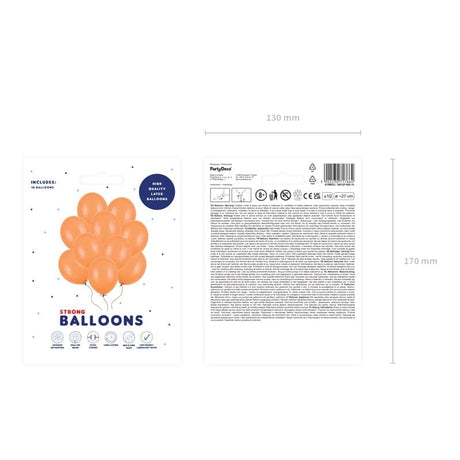 Ballone 27cm Pastel Mand. Orange (10 Stk.)