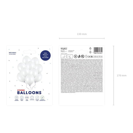 Ballone 27cm Pastel Pure White (10 Stk.)
