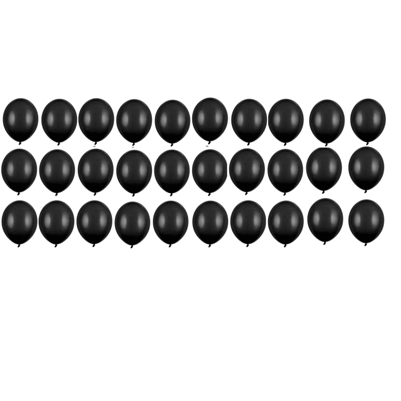 Ballone 30cm, Metallic Black (10 Stk.)