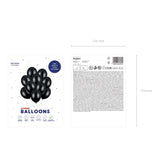 Ballone 30cm Metallic Black (10 Stk.)