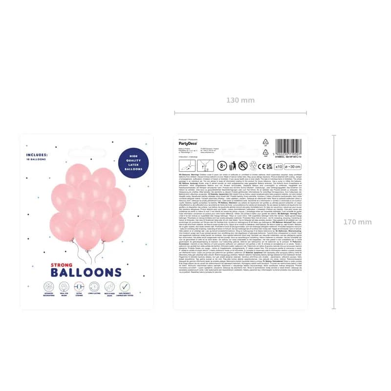Ballone 30cm Pastel Pale Pink (10 Stk.)