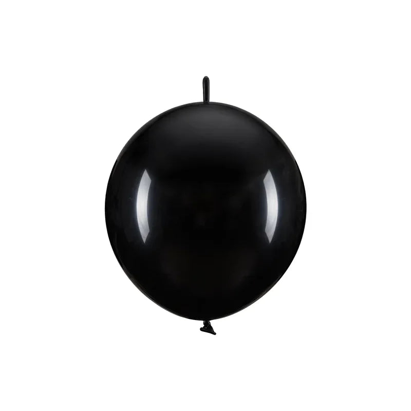 Ballone 33cm Link Pastell Schwarz (20 Stk.)