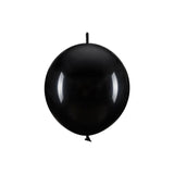 Ballone 33cm Link Pastell Schwarz (20 Stk.)