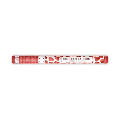 Konfettikanone rote Herzen 60cm