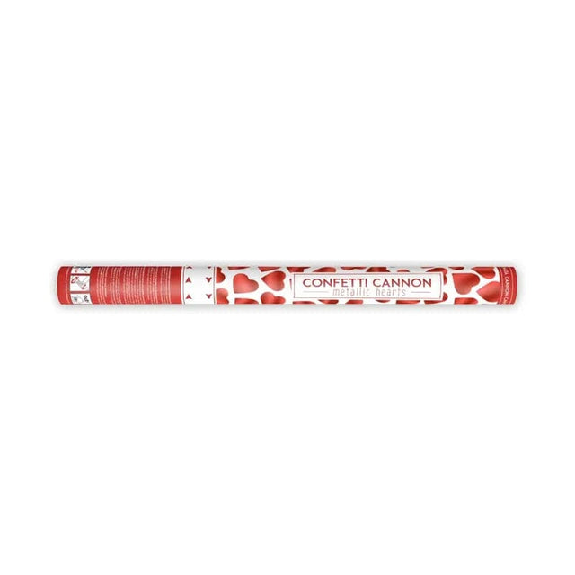 Konfettikanone rote Herzen 60cm