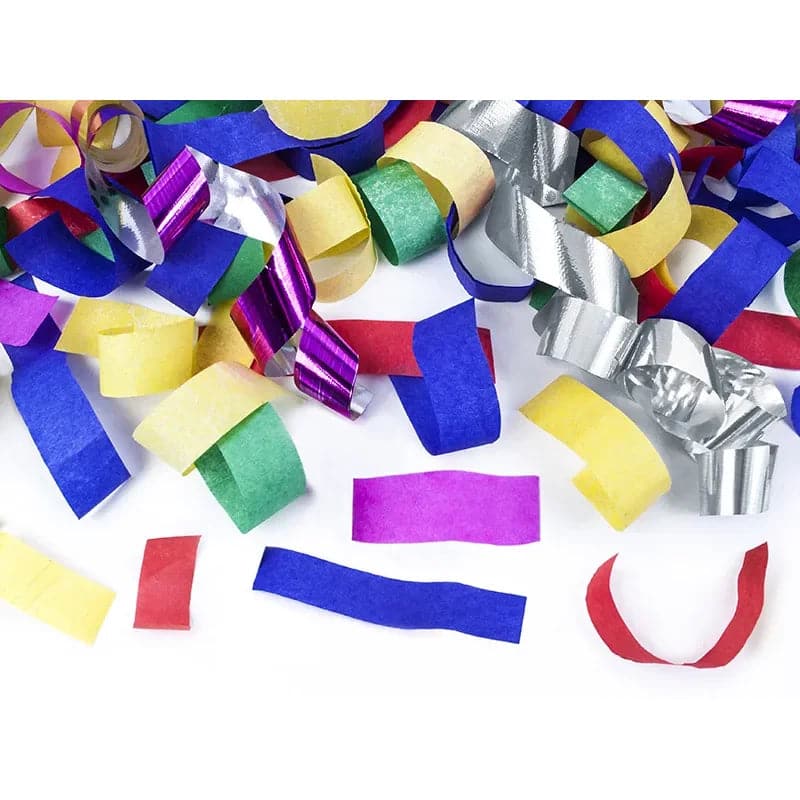 Konfettikanone Streifen 40cm Pastell Mix (1 Stk.)
