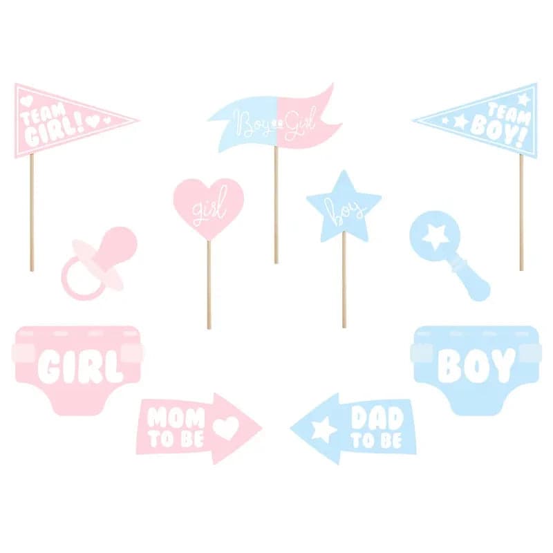 Fotorequisiten Gender reveal 29cm Pastell Mix (11 Stk.)
