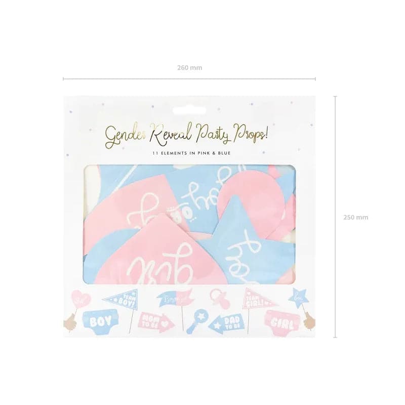 Fotorequisiten Gender reveal 29cm Pastell Mix (11 Stk.)