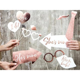 Fotorequisiten Hochzeit 24cm Metallic roségold (12 Stk.)