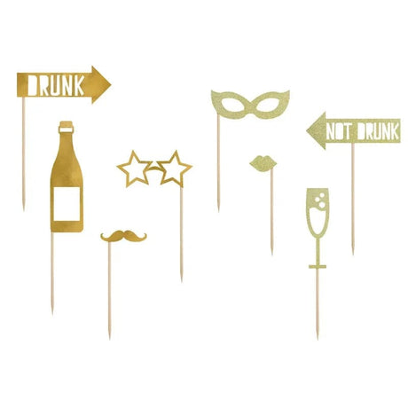 Fotorequisiten Party Props 42cm Metallic gold (8 Stk.)
