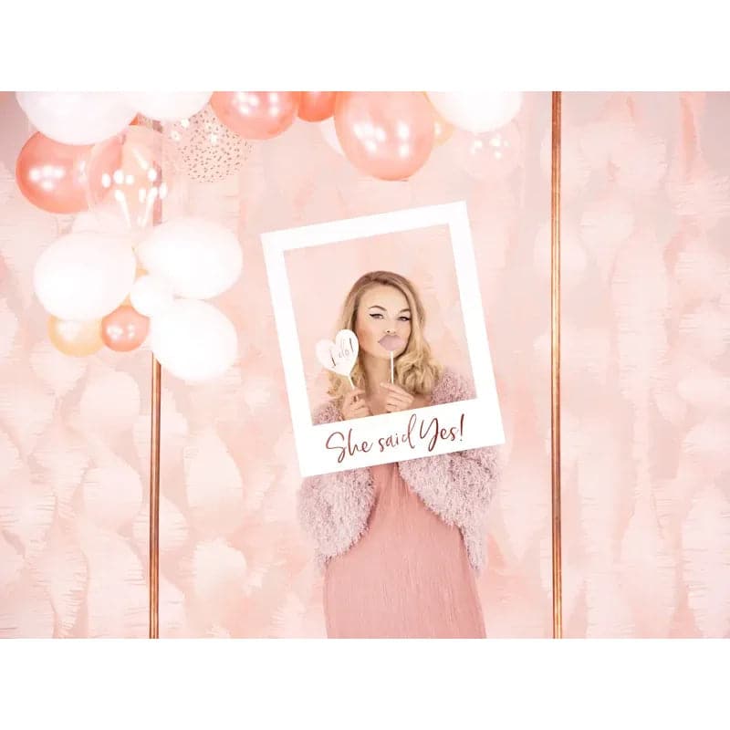 Fotorequisiten She said yes 59cm Pastell weiss (1 Stk.)