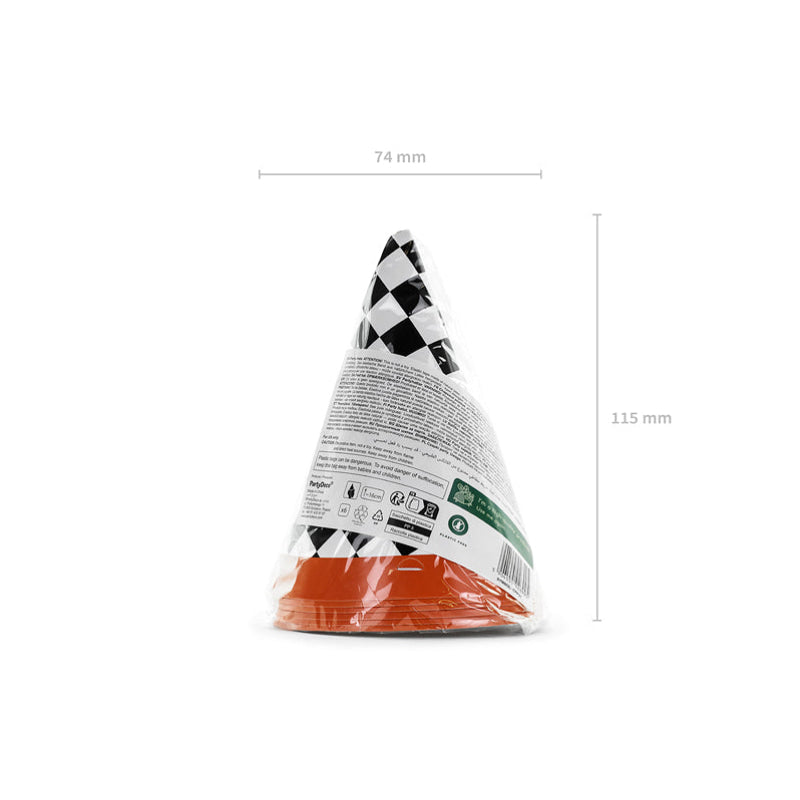 Party Hut Go 16cm Metallic Mix (6 Stk.)