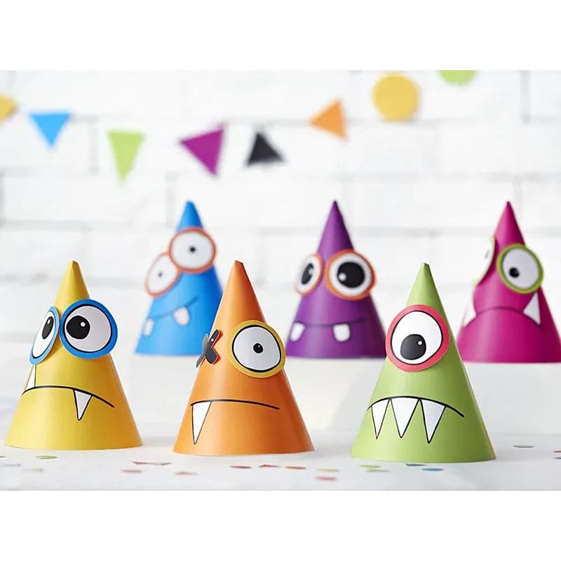 Party Hut Monster 16cm Metallic Mix (6 Stk.)