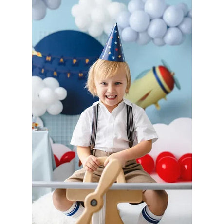 Party Hut Sterne 16cm Metallic blau (6 Stk.)