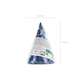 Party Hut Sterne 16cm Metallic blau (6 Stk.)