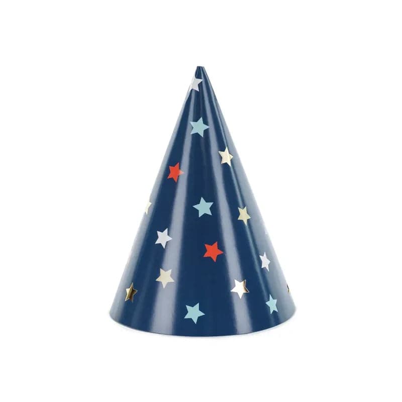 Party Hut Sterne 16cm Metallic blau (6 Stk.)