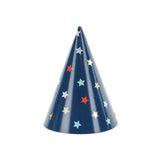 Party Hut Sterne 16cm Metallic blau (6 Stk.)