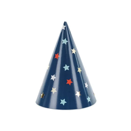 Party Hut Sterne 16cm Metallic blau (6 Stk.)