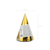 Party Hut Uni 16cm Metallic gold (6 Stk.)